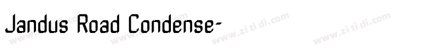 Jandus Road Condense字体转换
